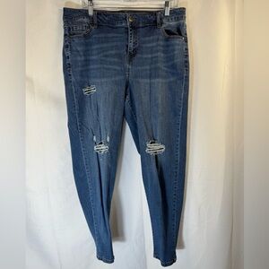 Lane Bryant Low Rise Distressed Boyfriend Jeans 14